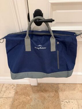Tommy Bahama Navy and Gray Travel Duffel